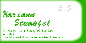 mariann stumpfel business card